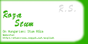 roza stum business card